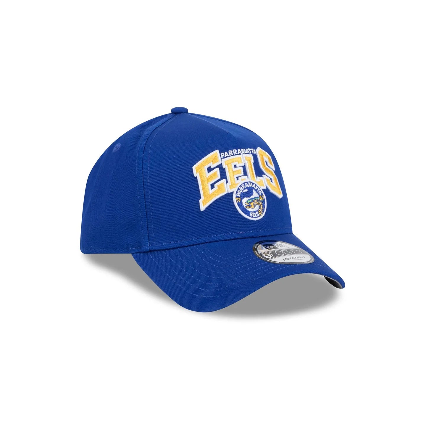 Parramatta Eels Hat - Blue Logo Arch 9Forty A-Frame NRL Snapback Cap - New Era